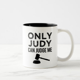 Café Em Dois Tons Somente Judy engraçado pode julgar-me caneca de