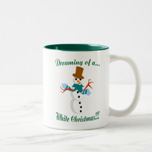 Café Em Dois Tons Sonho de uma caneca do White Christmas