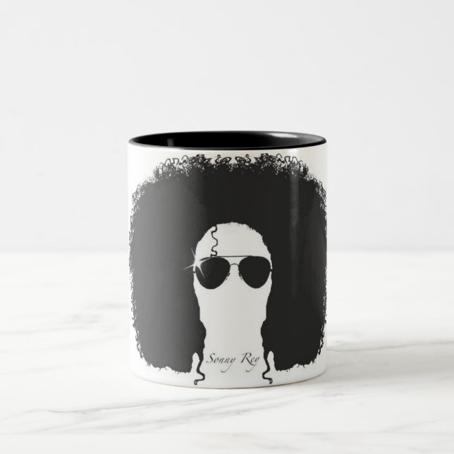 Café Em Dois Tons Sonny caneca preta/branca de Rey (Centro)