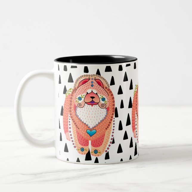 Café Em Dois Tons SOPHIE de BINDI na floresta - caneca (Esquerda)