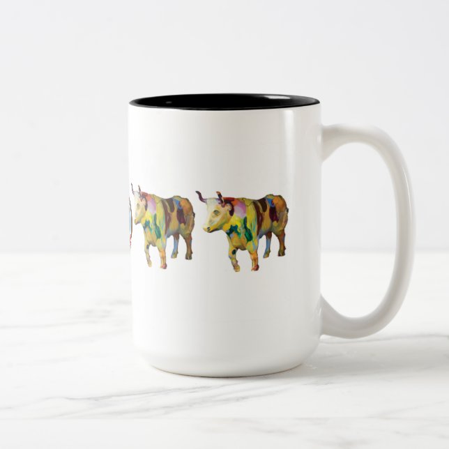 Café Em Dois Tons "Star o boi de desejo" caneca de 15 onças (Direita)