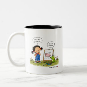 Café Em Dois Tons Tempo de Rabisco Caprichoso – Caneca Joheem & Ribb