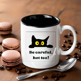 Café Em Dois Tons Tenha Cuidado Com A Caneca De Chá Quente