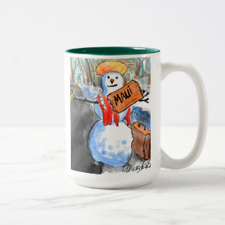 Café Em Dois Tons Tenha uma pequena caneca de Natal MAUI