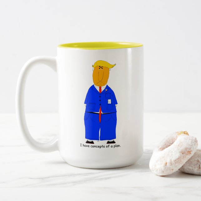 Café Em Dois Tons Tenho Conceitos de um Caneca Trump (Com Donut)