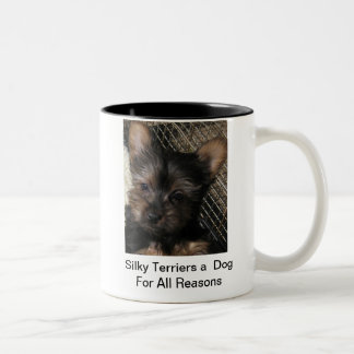 Café Em Dois Tons Terrier de seda um cão para toda a caneca do