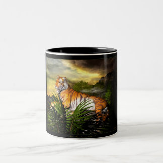 Café Em Dois Tons Tigre, tigre, caneca brilhante de queimadura