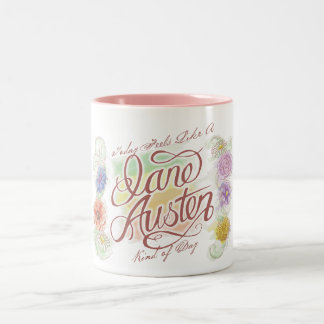 Café Em Dois Tons Tipo de Jane Austen da caneca do dia