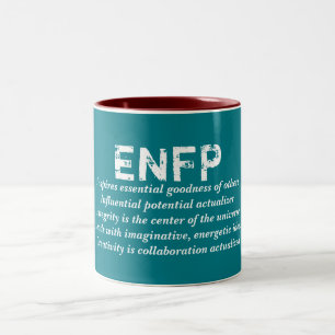 Café Em Dois Tons Tipo de personalidade caneca de ENFP de MBTI