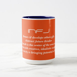 Café Em Dois Tons Tipo de personalidade caneca de INFJ de MBTI