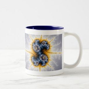 Café Em Dois Tons Tornado de Yinyang - caneca do Fractal
