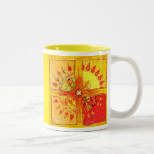 Café Em Dois Tons Traga para trás a caneca de Sun