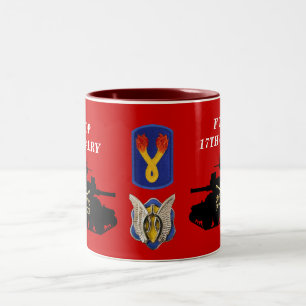 Café Em Dois Tons Tropa de F, 17a caneca da cavalaria M551 Sheridan