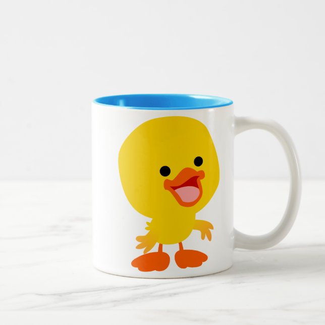 Café Em Dois Tons Um belo sorriso de cartoon, caneca (Direita)