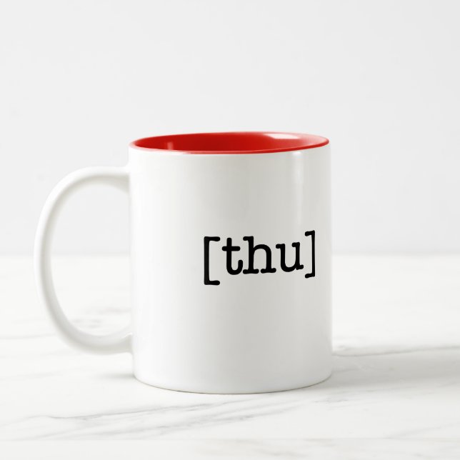 Café Em Dois Tons Um copo uma caneca de quinta-feira do dia (Esquerda)