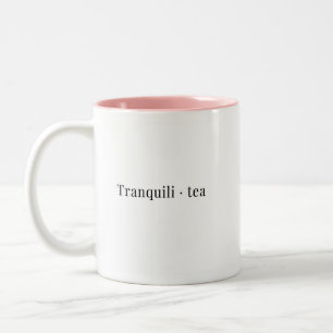 Café Em Dois Tons Uma Caneca de Chá Minimalista