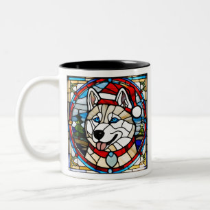 Café Em Dois Tons Uma caneca de vidro manchada siberiana.