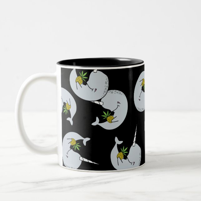 Café Em Dois Tons Vagem da caneca de Narwhals (Esquerda)