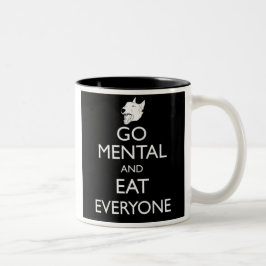 Café Em Dois Tons Vai a caneca mental de bull terrier