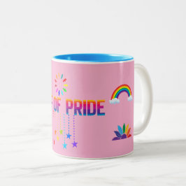 Café Em Dois Tons VIDA FELIZ, GOLPE DE ORGULHO Caneca de Cerâmica de