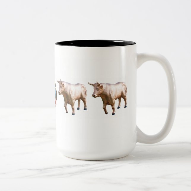Café Em Dois Tons "Videira de cobre" caneca de 15 onças (Direita)