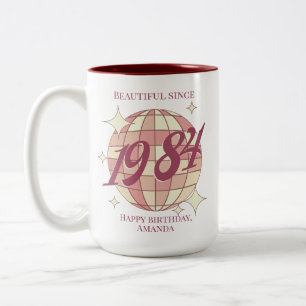 Café Em Dois Tons Vintage 1984 - aniversário de 40 anos - caneca