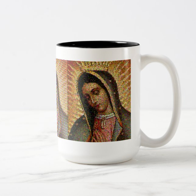Café Em Dois Tons Virgin borrado da visão da caneca de Guadalupe (Direita)