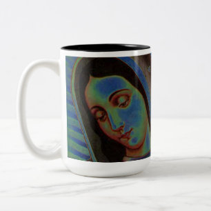 Café Em Dois Tons Virgin da caneca de Guadalupe