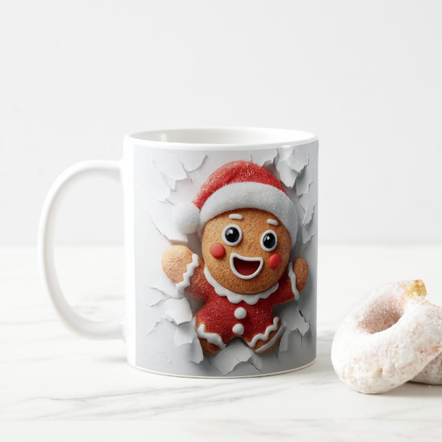 Café Embrulho de Caneca Buraco na Parede de Biscoito de (Com Donut)
