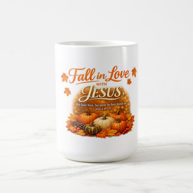 CAFÉ ENAMORE-SE DE JESUS CANECA COM VERSÍCULO KJV (Centro)