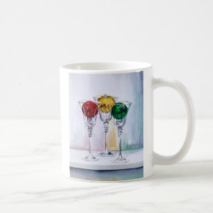 Café Enfeites de natal na caneca dos vidros de vinho