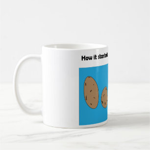 Café Engraçada caneca de batata