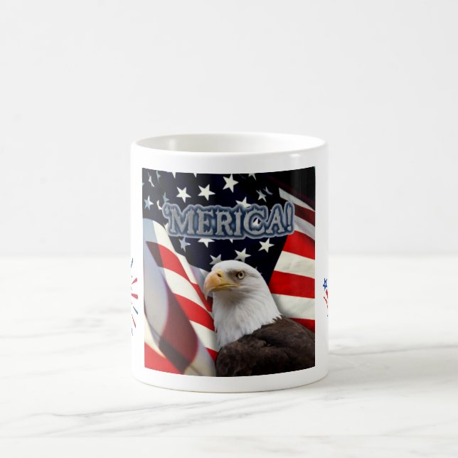 Café Engraçado caneca americana 4 de julho/Dia da Indep (Centro)