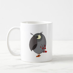 Café Engraçado Cinza africana raivoso, caneca de papaga