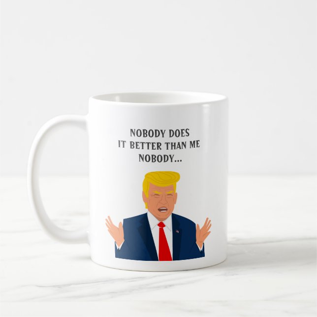 Café Engraçado Donald Trump citou presente de caneca de (Esquerda)