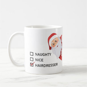 Café Engraçado Hairdresser malvado, boa caneca de Natal
