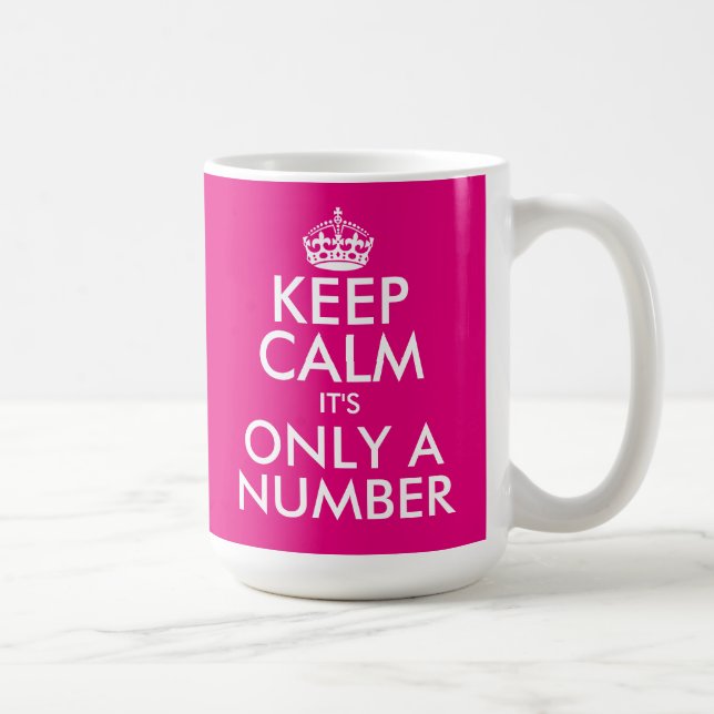 Café Engraçado Manter Calma, caneca de aniversário com  (Direita)
