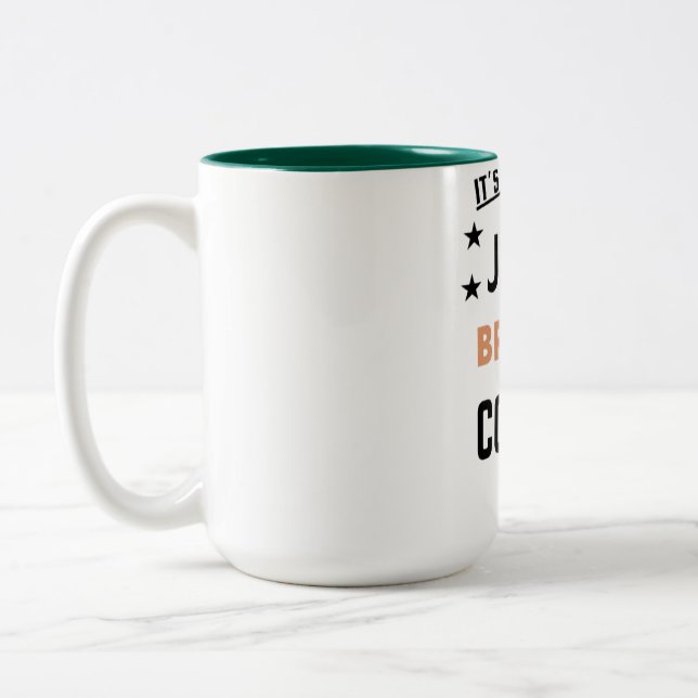 Café Engraçado Mug 15 oz, Café Verde, caneca (Esquerda)