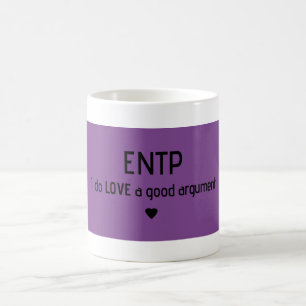 Café ENTP "eu amo caneca de um bom argumento"