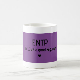 Café ENTP "eu amo caneca de um bom argumento"