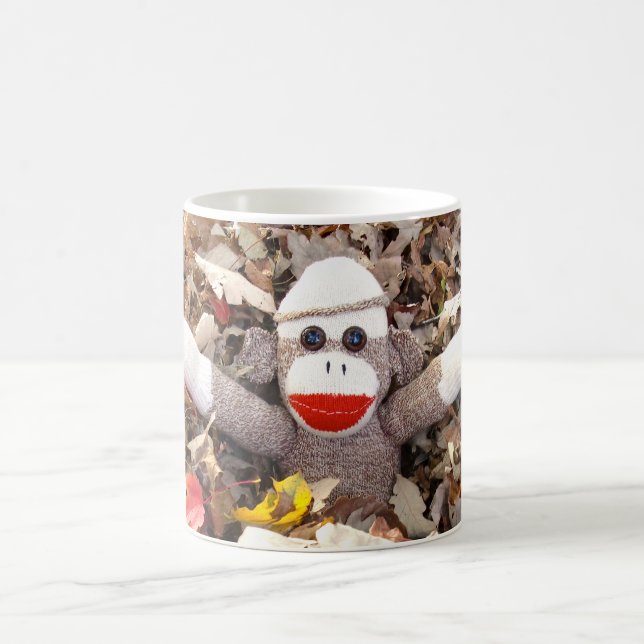 Café Ernie a caneca das folhas de outono do macaco da (Centro)