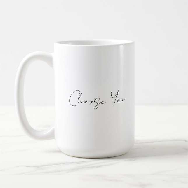Café Escolha Você Caneca - Arte Original de Virginia Ro (Esquerda)