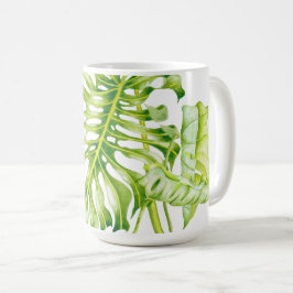 Café Esculturas de folha numa caneca clássica (A)