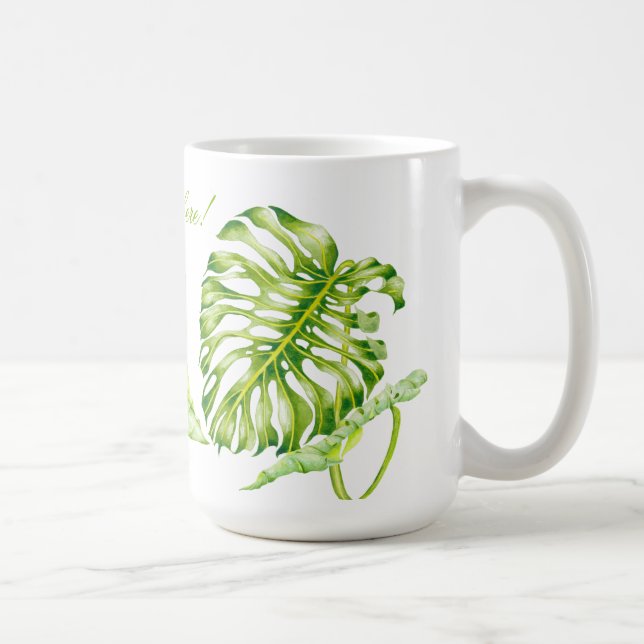Café Esculturas de folhas em uma caneca clássica (Direita)
