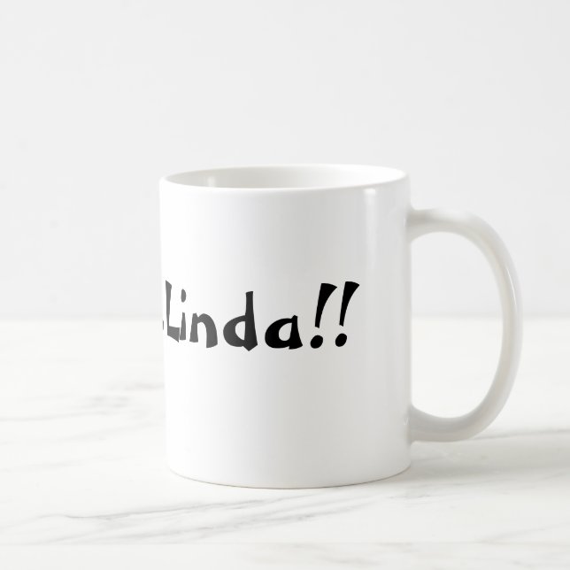 Café Escuta a caneca do humor de Linda (Direita)