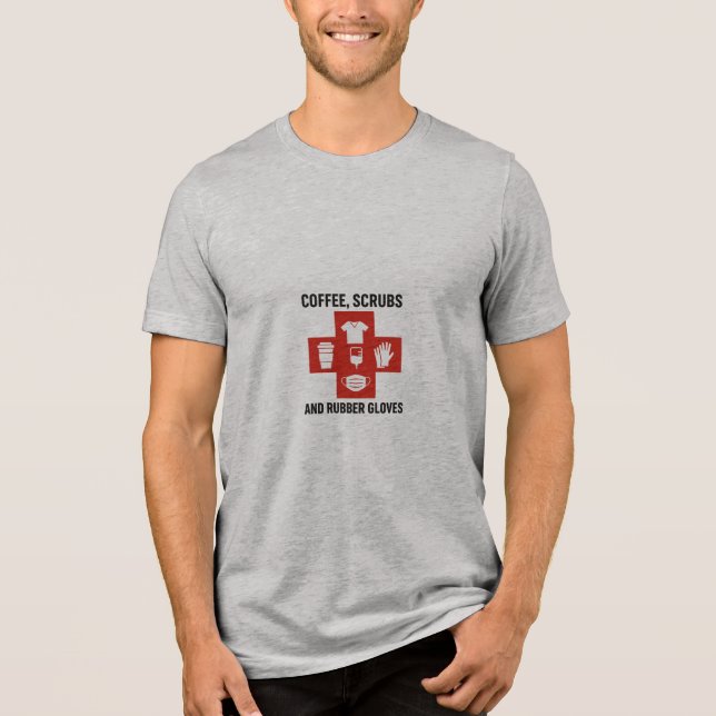 Café, esfregões e luvas de borracha Premium mascul (Frente)