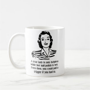 Café Esmalte de Unhas Desamparado Caneca Engraçada