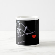 Esqueleto de dança clássica de caneca branca 11 oz