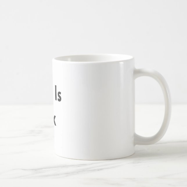 Café Esta Caneca de Texto Mínimo Está Bem (Direita)