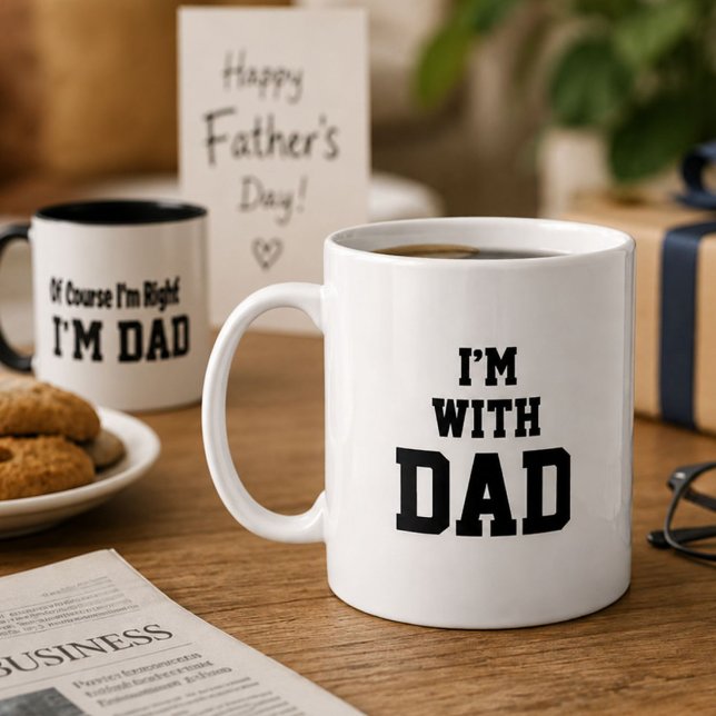 Café Estou Com O Papai Caneca Engraçada De Presente Do  (Criador carregado)